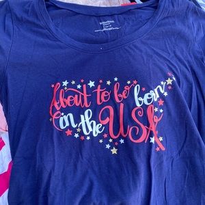 About to be born in the USA tshirt